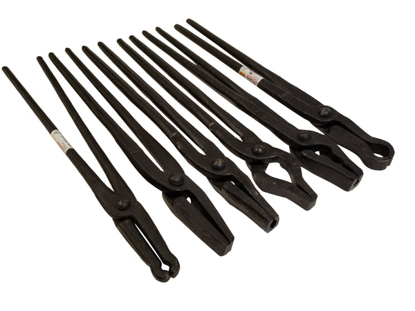 Blacksmith Tong Set 400 Series (Six Tongs) - Hanks Hammers