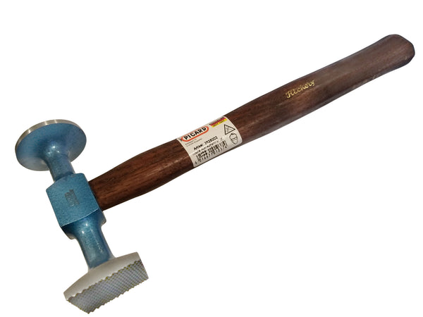 Picard 2525002 Shrinking Large Thin Round Smooth Square Checked Face Bumping Hammer - Hanks Hammers