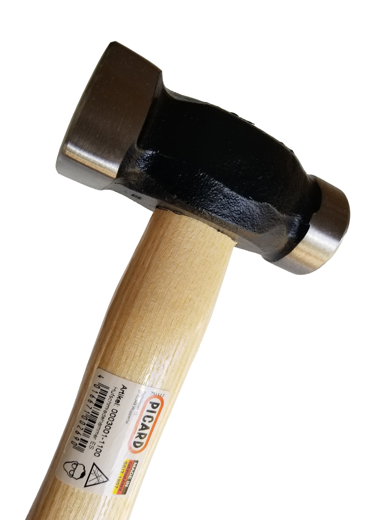 Picard 4802 Large Face Planishing Hammer with Hickory Handle, 500g