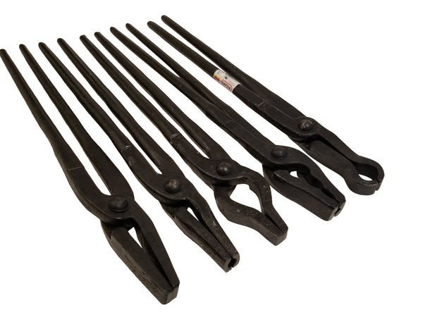 Blacksmith Tong Set 400 Series (Five Tongs) - Hanks Hammers